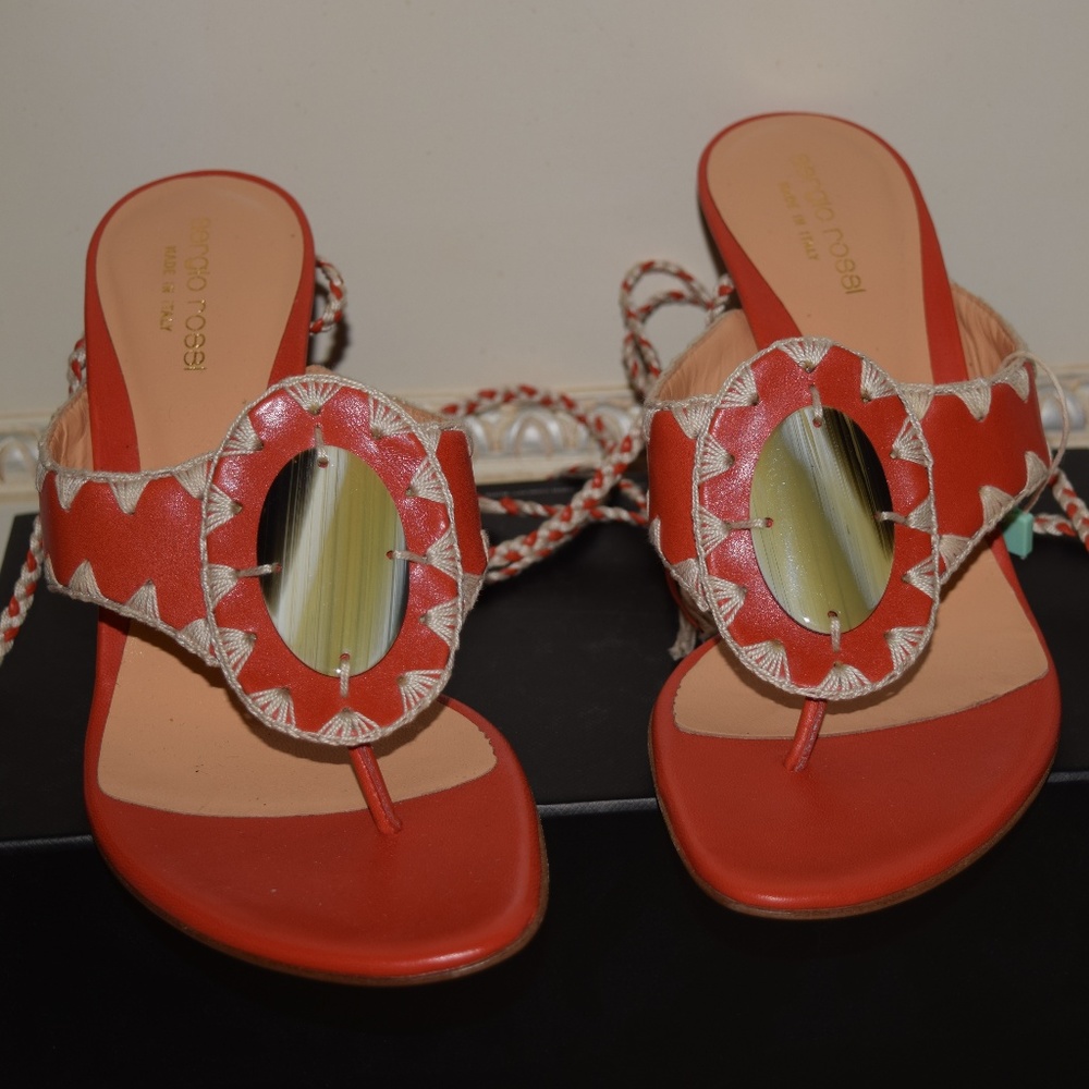 New Sergio Rossi Orange Heels